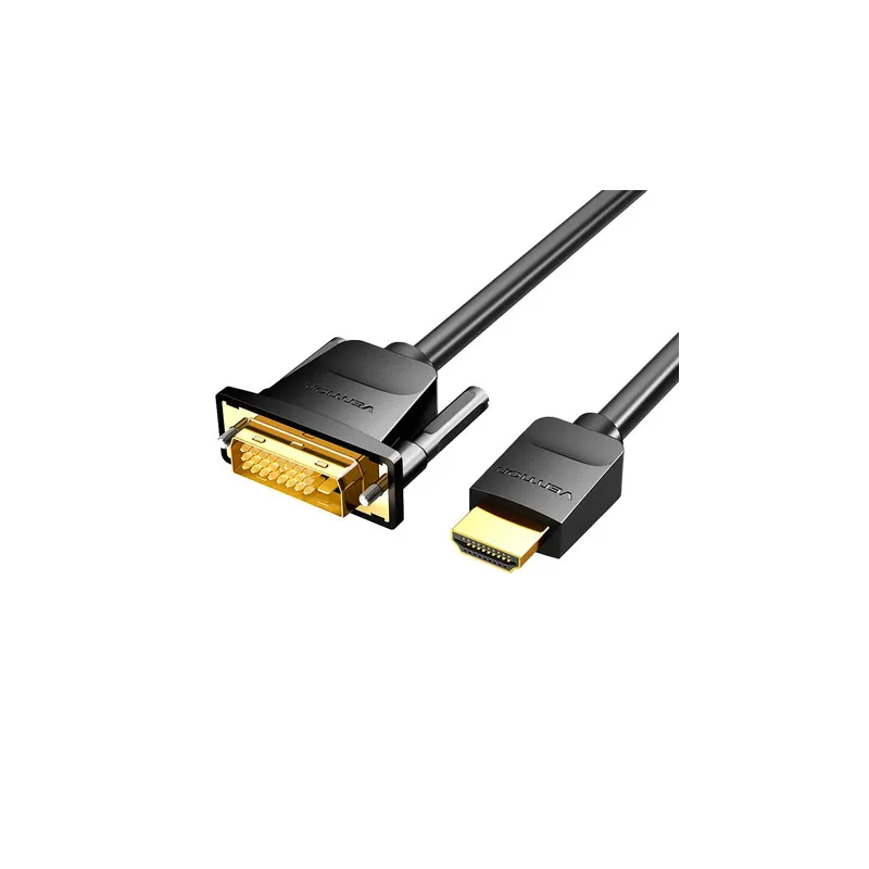 HDMI to DVI (24+1) cable Vention ABFBI 3m, 4K 60Hz/ 1080P 60Hz (black)